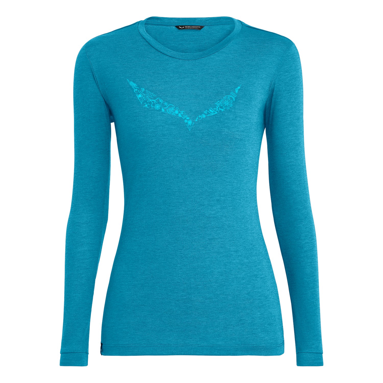 Salewa Women's Solidlogo Dry’Ton Longsleeve T-Shirts Blue JMF-654392